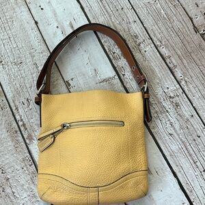 Coach pebbled leather shoulder bag